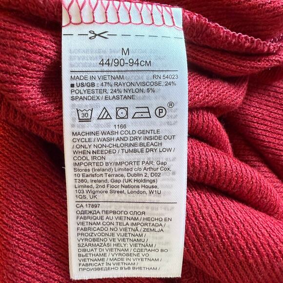 Banana Republic Ribbed Knit Midi Dress In Mulled Cranberry Red Size Medium - Picture 14 of 14